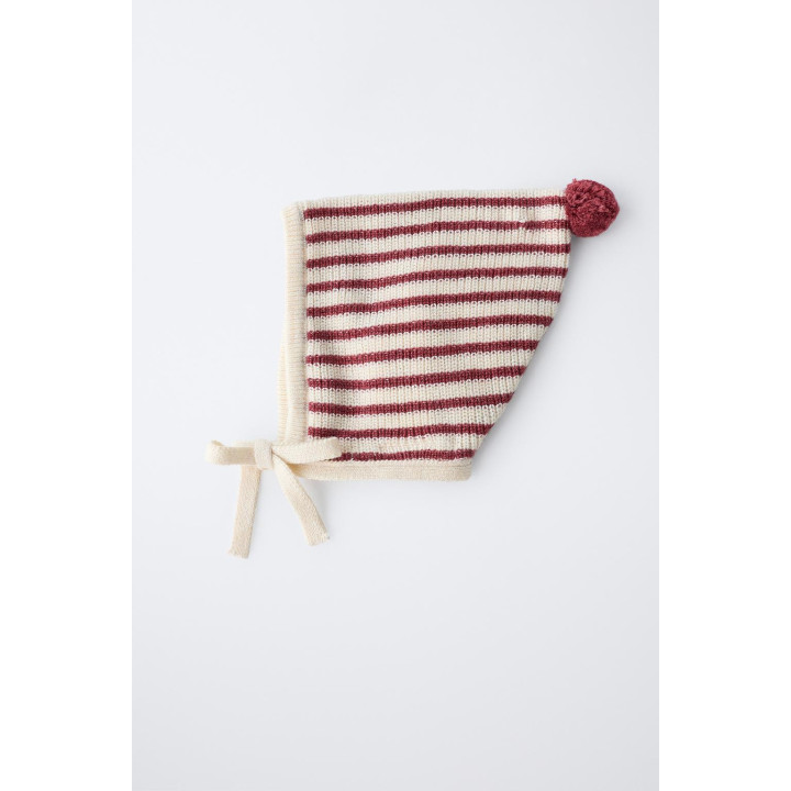 ЧЕПЧИК В ПОЛОСКУ С ПОМПОНОМ