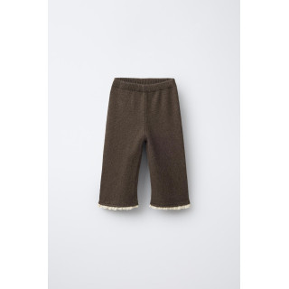 ТРИКОТАЖНЫЕ БРЮКИ-КЮЛОТЫ С КРУЖЕВОМ