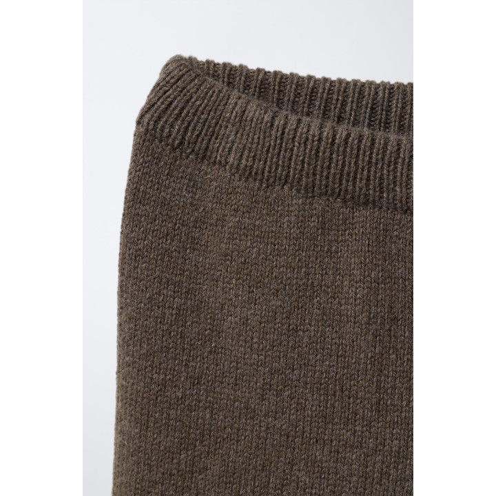 ТРИКОТАЖНЫЕ БРЮКИ-КЮЛОТЫ С КРУЖЕВОМ