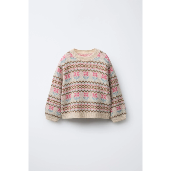 ЖАККАРДОВЫЙ СВИТЕР ИЗ СМЕСОВОЙ ШЕРСТИ