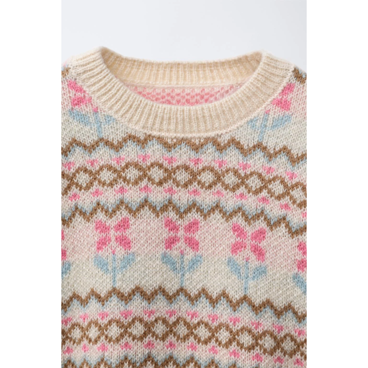 ЖАККАРДОВЫЙ СВИТЕР ИЗ СМЕСОВОЙ ШЕРСТИ