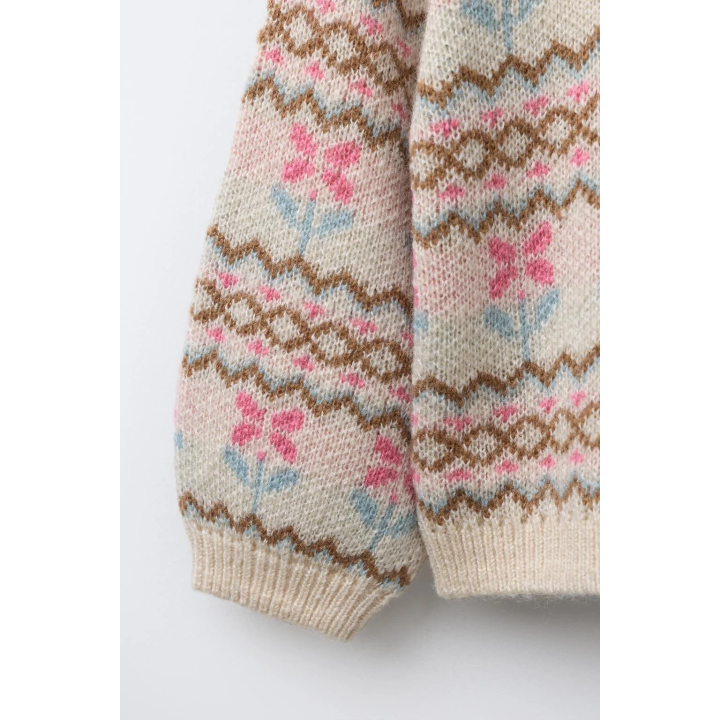 ЖАККАРДОВЫЙ СВИТЕР ИЗ СМЕСОВОЙ ШЕРСТИ