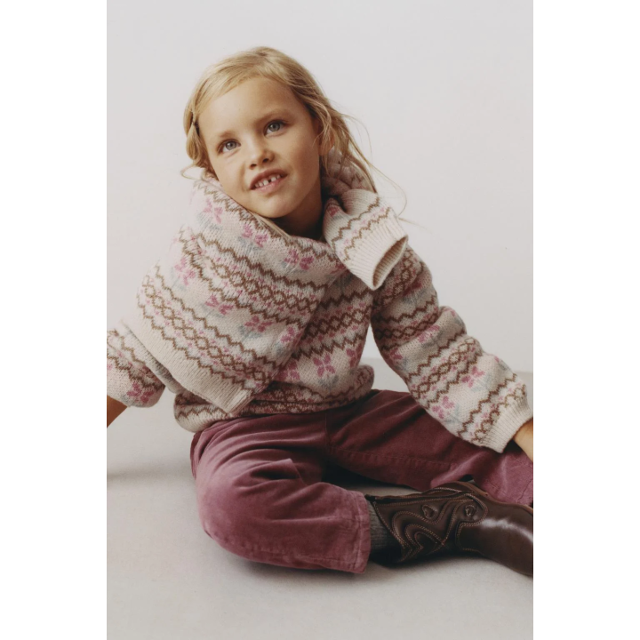 ЖАККАРДОВЫЙ СВИТЕР ИЗ СМЕСОВОЙ ШЕРСТИ