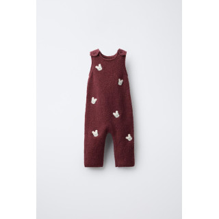 ТРИКОТАЖНЫЙ КОМБИНЕЗОН С ВЫШИТЫМИ КРОЛИКАМИ