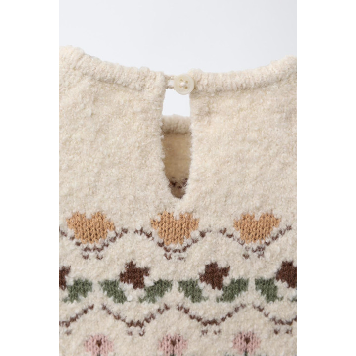 ЖАККАРДОВЫЙ ТРИКОТАЖНЫЙ ДЖЕМПЕР