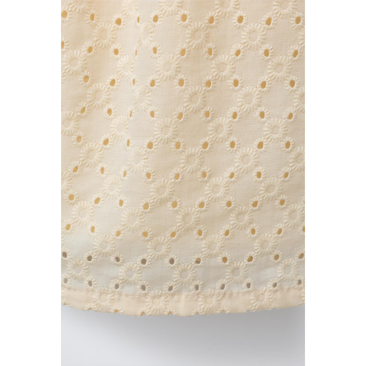 КОМБИНИРОВАННОЕ ТРИКОТАЖНОЕ ПЛАТЬЕ С ВЫШИВКОЙ В ШВЕЙЦАРСКОМ СТИЛЕ