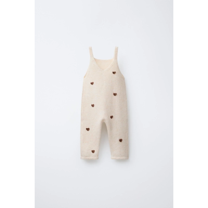 ТРИКОТАЖНЫЙ КОМБИНЕЗОН С СЕРДЕЧКАМИ