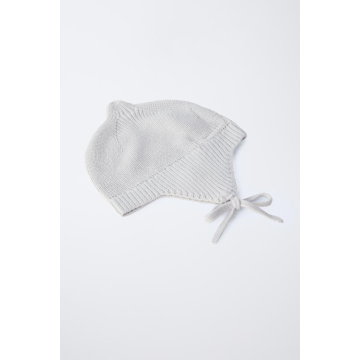 ТРИКОТАЖНЫЙ ЧЕПЧИК С ЖЕМЧУЖНЫМ УЗОРОМ