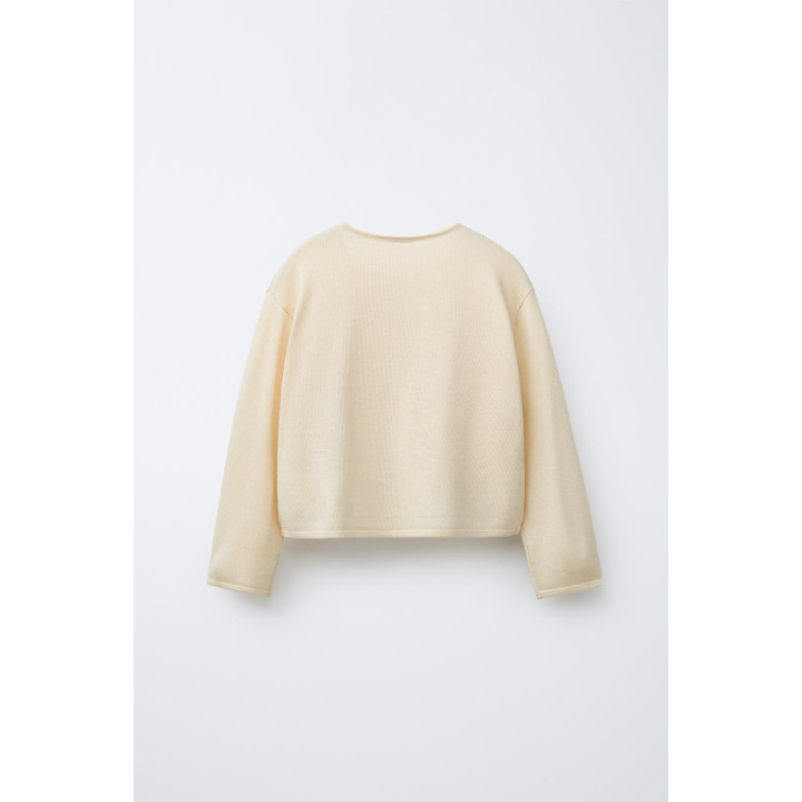 ТРИКОТАЖНЫЙ КАРДИГАН ИЗ СТРУЯЩЕЙСЯ ТКАНИ С ШЕЛКОМ