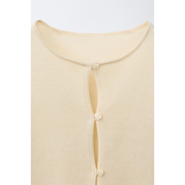 ТРИКОТАЖНЫЙ КАРДИГАН ИЗ СТРУЯЩЕЙСЯ ТКАНИ С ШЕЛКОМ