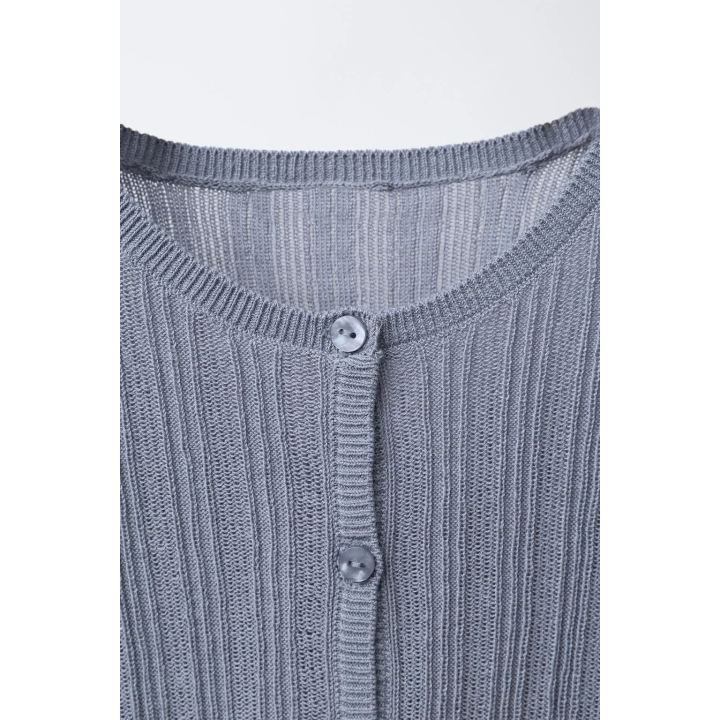 КАРДИГАН В РУБЧИК С ЛЬНОМ