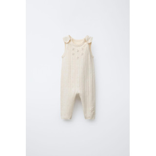 ТРИКОТАЖНЫЙ КОМБИНЕЗОН С АЖУРНОЙ ВЫШИВКОЙ