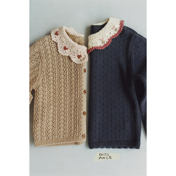 ТРИКОТАЖНЫЙ ДЖЕМПЕР С ВОРОТНИКОМ, СВЯЗАННЫМ КРЮЧКОМ