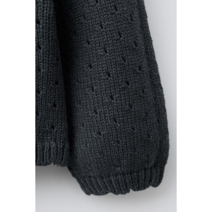 ТРИКОТАЖНЫЙ ДЖЕМПЕР С ВОРОТНИКОМ, СВЯЗАННЫМ КРЮЧКОМ