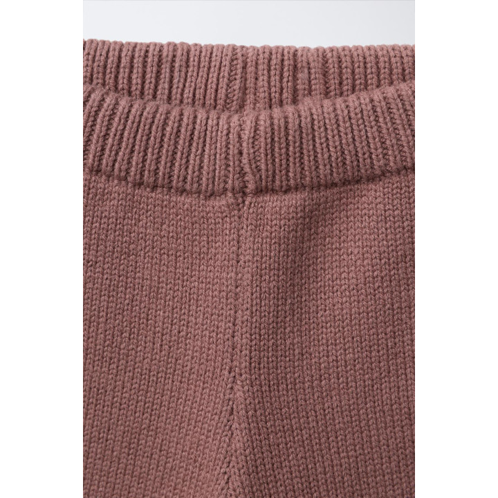 ПРЯМЫЕ ТРИКОТАЖНЫЕ БРЮКИ С ВЫШИВКОЙ