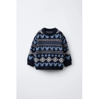 ЖАККАРДОВЫЙ ДЖЕМПЕР С ПРИНТОМ «МИККИ МАУС» © DISNEY