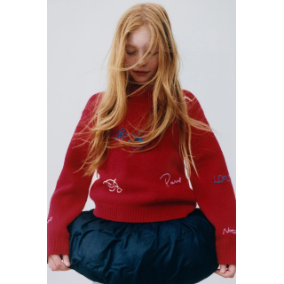 ВЯЗАНЫЙ СВИТЕР С ВЫШИВКОЙ