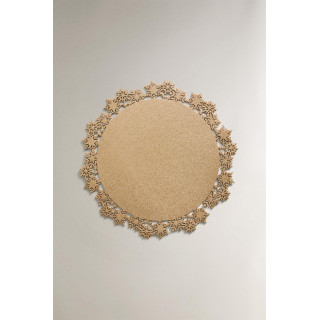 Блестящий плед-подставка со снежинкой на рождество