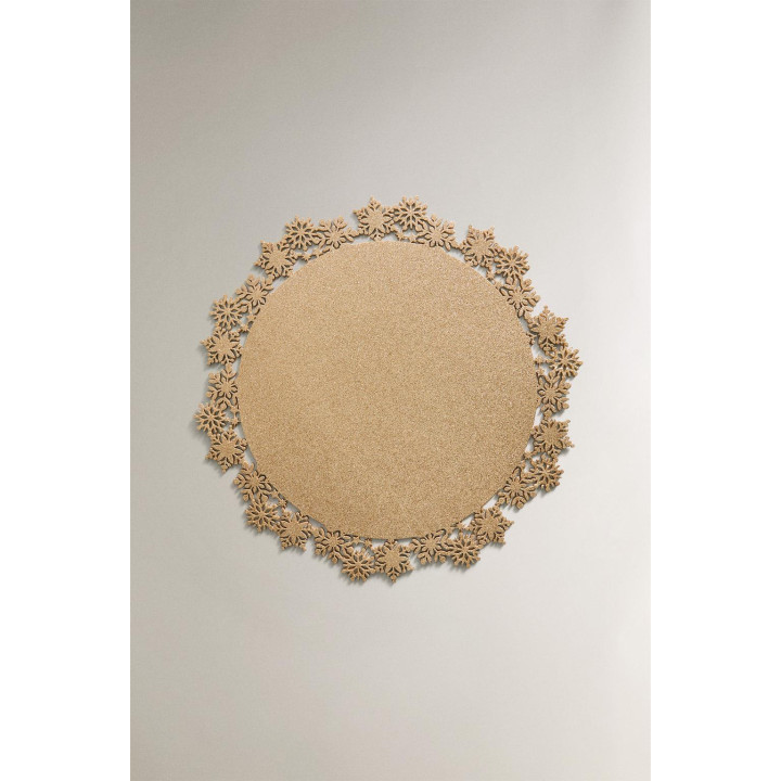 Блестящий плед-подставка со снежинкой на рождество