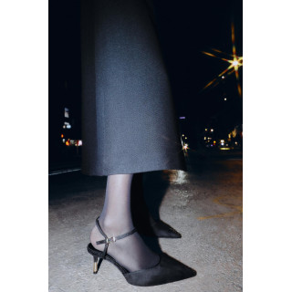 ТУФЛИ НА ВЫСОКОМ КАБЛУКЕ БЕЗ ЗАДНИКОВ