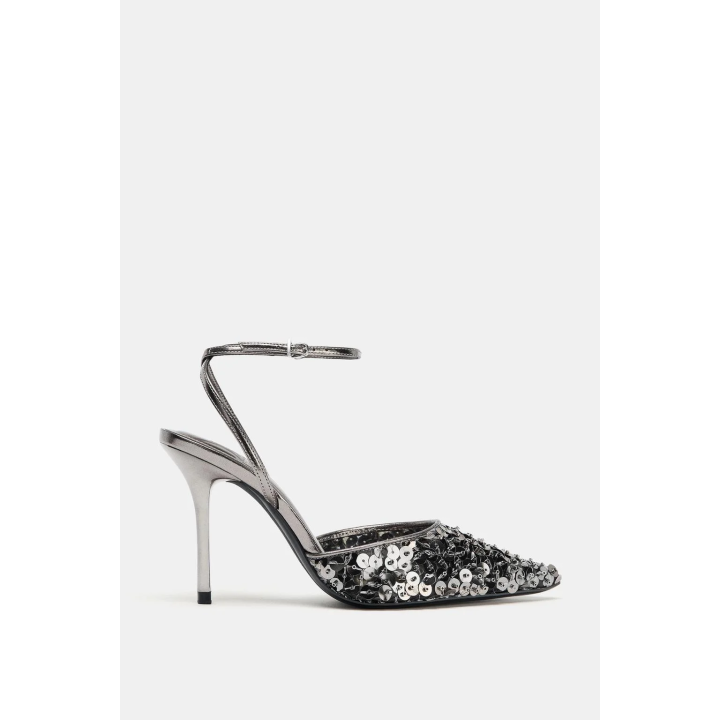 ТУФЛИ НА ВЫСОКОМ КАБЛУКЕ С ПАЙЕТКАМИ