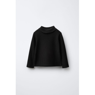 ЛОНГСЛИВ В РУБЧИК С ВОРОТНИКОМ-СТОЙКОЙ