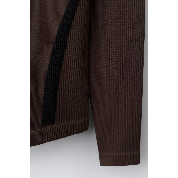 Футболка без швов из коллекции лыжной одежды с контрастными вставками