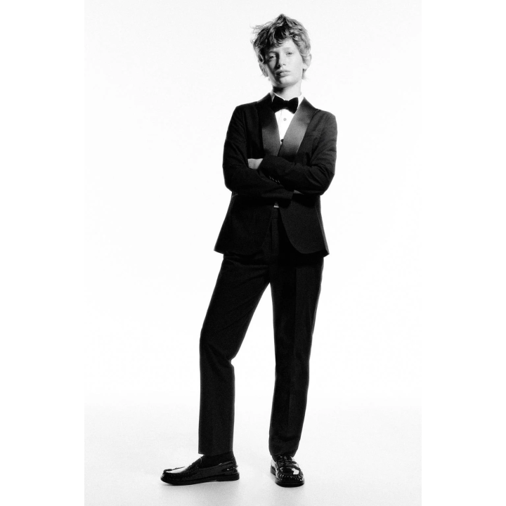 БРЮКИ ПРЯМОГО КРОЯ С БОКОВЫМИ ВСТАВКАМИ ИЗ СЕТКИ