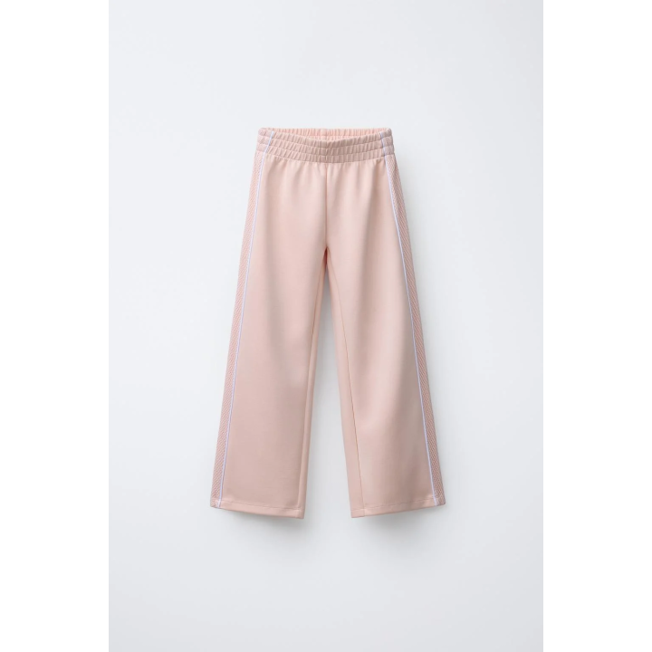 БРЮКИ ПРЯМОГО КРОЯ С БОКОВЫМИ ВСТАВКАМИ ИЗ СЕТКИ