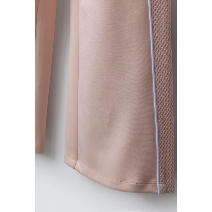 БРЮКИ ПРЯМОГО КРОЯ С БОКОВЫМИ ВСТАВКАМИ ИЗ СЕТКИ