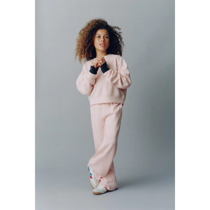 БРЮКИ ПРЯМОГО КРОЯ С БОКОВЫМИ ВСТАВКАМИ ИЗ СЕТКИ