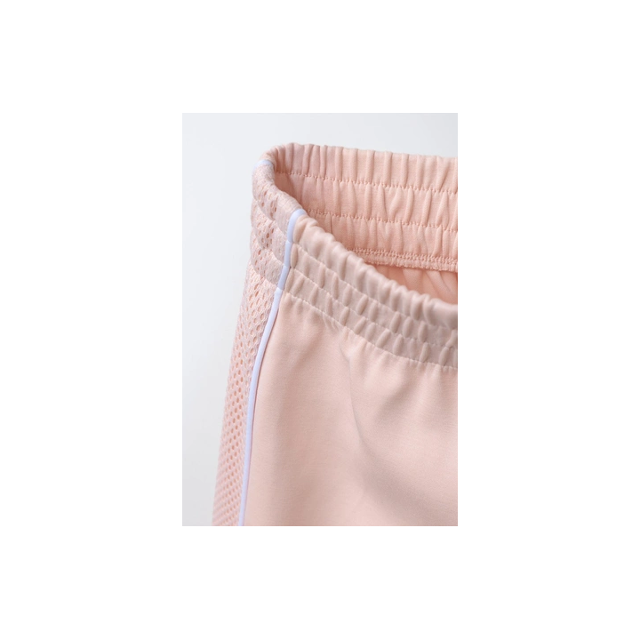 БРЮКИ ПРЯМОГО КРОЯ С БОКОВЫМИ ВСТАВКАМИ ИЗ СЕТКИ