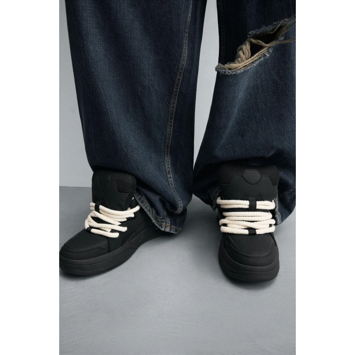 СКЕЙТЕРСКИЕ КРОССОВКИ С ВЕРЕВОЧНЫМИ ШНУРКАМИ