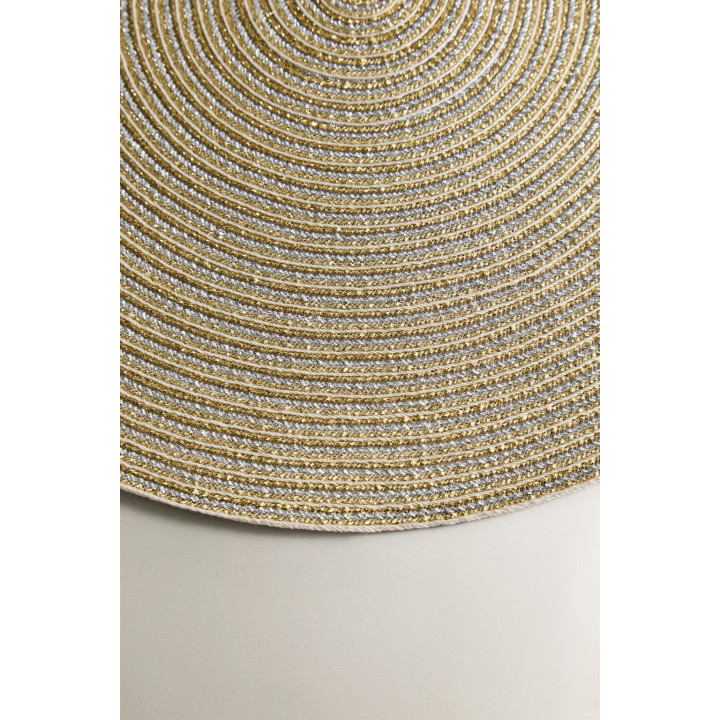 Круглый рождественский плетеный коврик (набор из 2 штук)