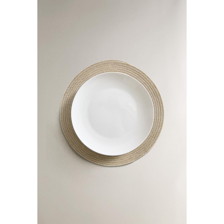 Круглый рождественский плетеный коврик (набор из 2 штук)