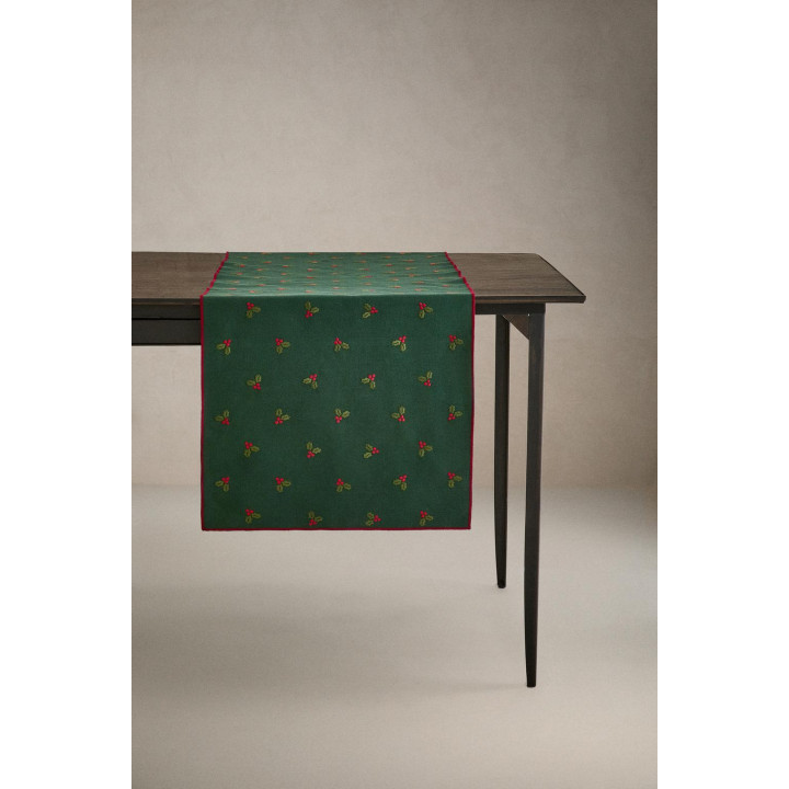 Рождественский бегунок для стола с ветками