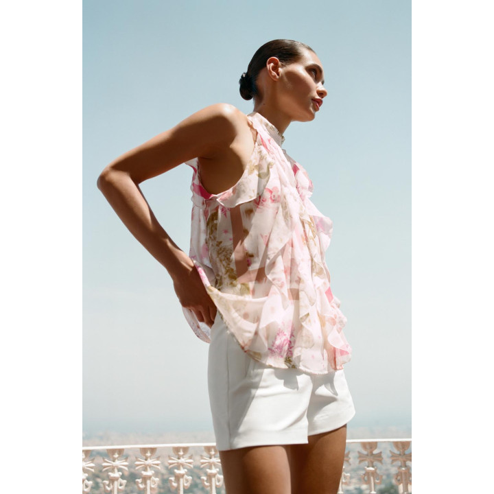 ТОП С ЦВЕТОЧНЫМ ПРИНТОМ И ВОЛАНАМИ