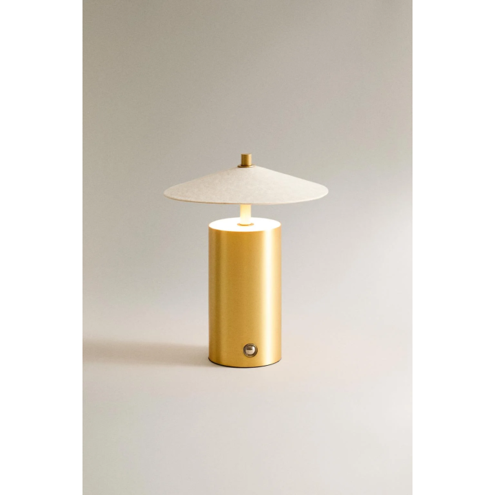 Беспроводная настольная лампа с бумажным плафоном и регулировкой яркости