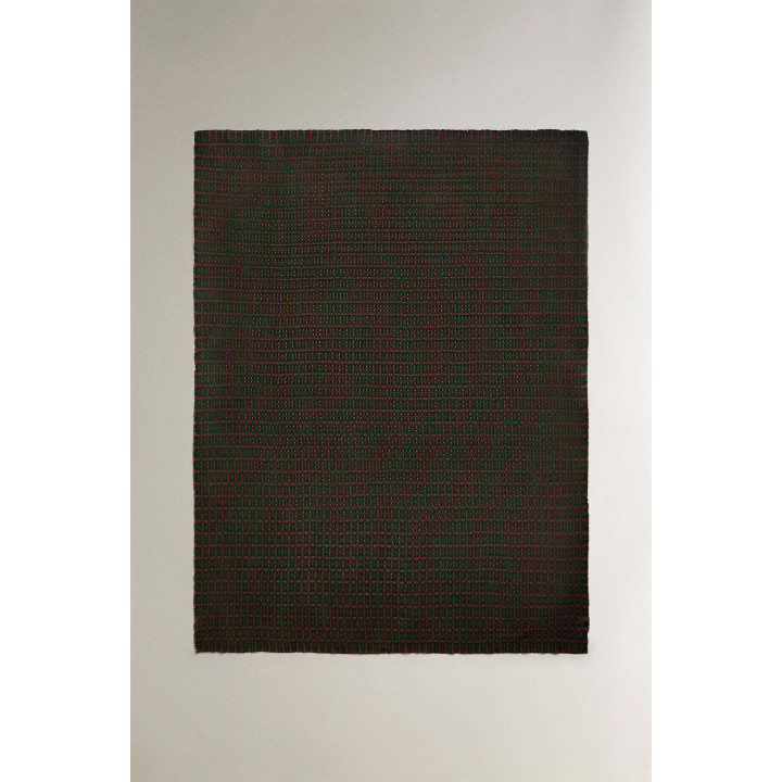 Плед zara с рождественским узором крючком