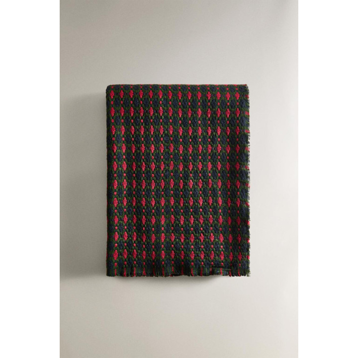 Плед zara с рождественским узором крючком