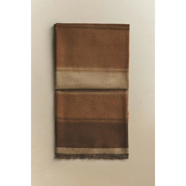 Плед из хлопка в полоску