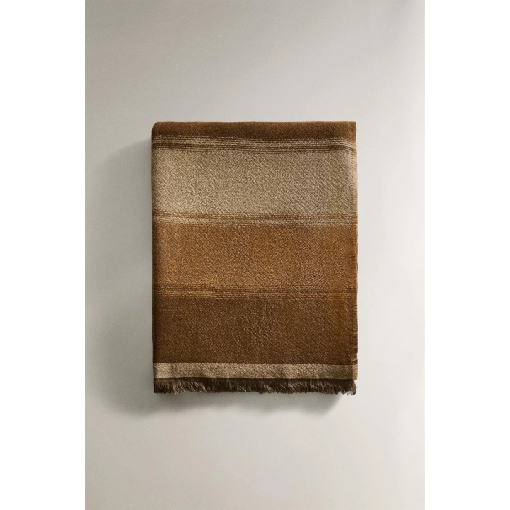 Плед из хлопка в полоску