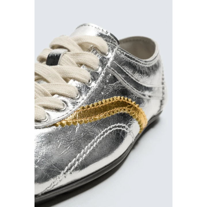 КРОССОВКИ ИЗ МЕТАЛЛИЗИРОВАННОЙ КОЖИ HARRY LAMBERT FOR ZARA X DISNEY