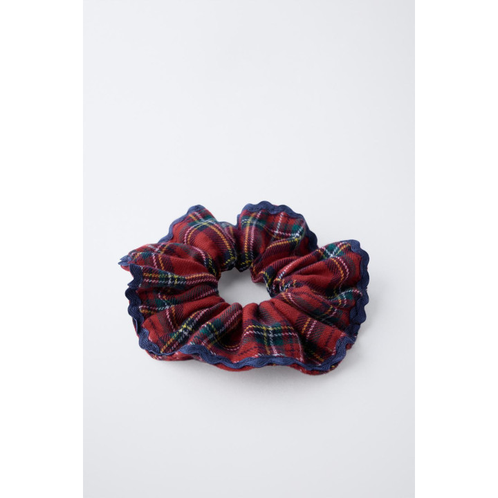 НАБОР ИЗ ДВУХ РЕЗИНОК ДЛЯ ВОЛОС ИЗ ФЛАНЕЛИ В КЛЕТКУ