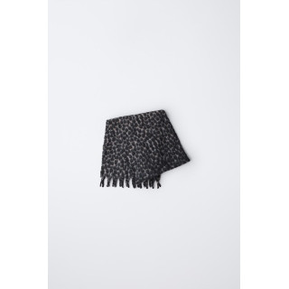 ШАРФ С АНИМАЛИСТИЧЕСКИМ ПРИНТОМ И БАХРОМОЙ