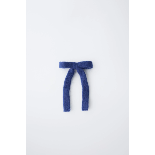 ВЯЗАНАЯ ЗАКОЛКА ДЛЯ ВОЛОС С БАНТОМ