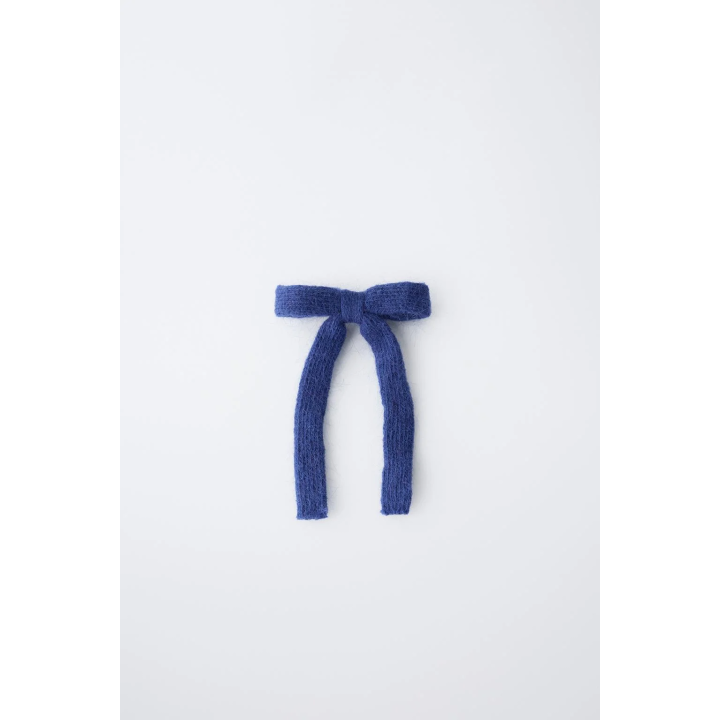 ВЯЗАНАЯ ЗАКОЛКА ДЛЯ ВОЛОС С БАНТОМ