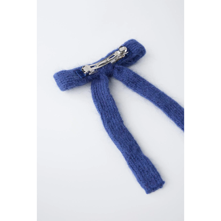 ВЯЗАНАЯ ЗАКОЛКА ДЛЯ ВОЛОС С БАНТОМ