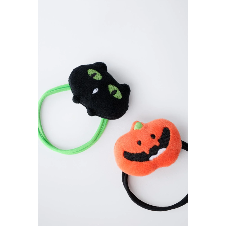 НАБОР ИЗ ДВУХ РЕЗИНОК ДЛЯ ВОЛОС «ТЫКВА И КОТ»