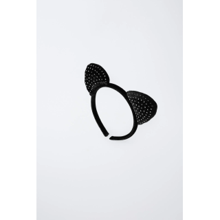 ОБОДОК ДЛЯ ВОЛОС С УШКАМИ И СТРАЗАМИ